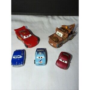 Disney Pixar Cars Racers metal 3 mini with lightning mcqueen and mater